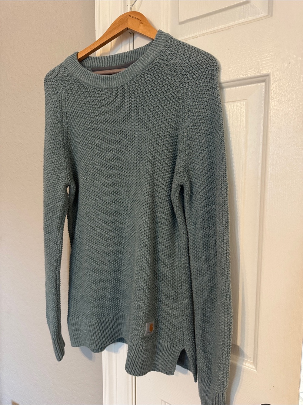 Carhartt Womens Crewneck Sweater in Dusty Teal